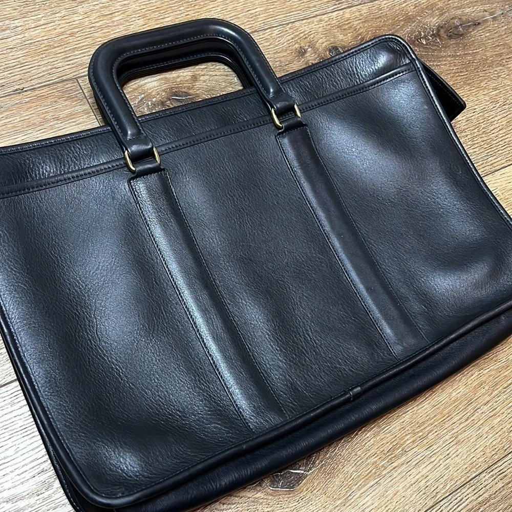 Vintage Coach Black Leather Briefcase 💼 - Picture 3 of 13